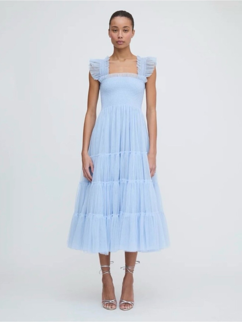NEW Hill House Home Collector’s Edition Tulle Ellie Nap Dress Power Blue Medium
